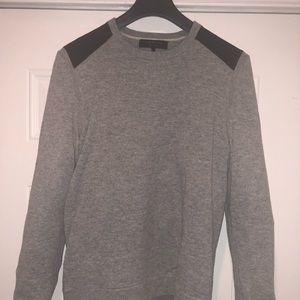 Rag & Bones Mens Wool & Suede Sweater Medium